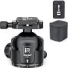 Low Profile Tripod Ball Head-INNOREL N52, Black, Panoramic CNC Metal Camera Tripod Ball Head with Two 1/4" Screw Arca Swiss Quick Release Plates for Tripod, Monopod,DSLR,Camcorder, Max Load 66lbs/30kg view 1