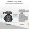 Low Profile Tripod Ball Head-INNOREL N52, Black, Panoramic CNC Metal Camera Tripod Ball Head with Two 1/4" Screw Arca Swiss Quick Release Plates for Tripod, Monopod,DSLR,Camcorder, Max Load 66lbs/30kg view 2