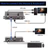4k 30Hz 120M HDMI KVM Extender, HDMI Extender with USB KVM Control RJ45 120m Over Over Cat5e/Cat6 POC with Loop Support USB Keyboard Mouse for PC Computer view 4