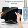 OMOTON Magnetic Laptop Privacy Screen 16 Inch 16:10, Anti-Spy Filter, Matte Anti Glare Blue Light Protector, Easy Install & Remove view 3
