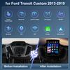 9.7inch Car Stereo Radio Car-Play GPS Navigation for Ford Transit Custom 2013-2014-2015-2016-2017-2018-2019 Android 14 Touch Screen with Carplay WiFi Mirror Link Bluetooth FN RDS EQ Backup Camera view 2