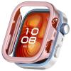 2 Pack Cases Compatible with Huawei Watch Fit 4, Hard Bumper Case Shockproof Protective Cover for Huawei Watch Fit 4, without Screen Protector (Beige/Pink) view 2