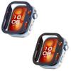 2 Pack Cases Compatible with Huawei Watch Fit 4, Hard Bumper Case Shockproof Protective Cover for Huawei Watch Fit 4, without Screen Protector (Dark Blue/Black)