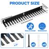 2 Pcs Wall Mountable Cable Hanger Heavy-Duty Carbon Steel Cord Organizer with 19 Slots (0.2-0.35), Black 15.8 x 2.8 x 1.3 Inch for Tangle-Free Cable Management view 2