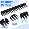 2 Pcs Wall Mountable Cable Hanger Heavy-Duty Carbon Steel Cord Organizer with 19 Slots (0.2-0.35), Black 15.8 x 2.8 x 1.3 Inch for Tangle-Free Cable Management view 3