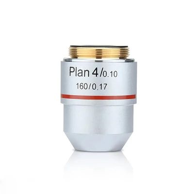 1pc Biological Microscope Objective Lens Plan DIN 4X RMS Thread 160/0.17 195mm