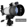 150X 70mm Monocular Telescope for Beginners Adults Kids Aperture Scope Astronomical Refraction Telescope with Tripod Fin view 3