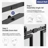 (2 Pack) 38  84 in. Metal and Clear Glass Sliding Barn Door with Installation Hardware Kit (Soft-Close Included) view 4