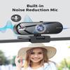 1080p Webcam with Auto Focus, 60fps, Dual Noise-Canceling Mics, Adjustable 110 FOV, 360 Rotation, Privacy Cover, USB Plug & Play, for Meetings/Online Classes/Gaming, Work with PC/Zoom/Teams/YouTube view 3