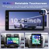 10.4 Wireless CarPlay Stereo Single Din Car Radio,2025 Upgraded Rotatable HD IPS Touch Screen,Wireless Android Auto Car Play Screen Bluetooth RDS/FM EQ SWC USB/TF Backup Camera view 2
