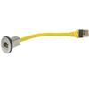 09454521505, Ethernet Cables/Networking Cables har-Port RJ45 Cat6 Coupler with Cable, 0.6m - Silver Version view 1