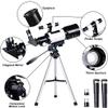 Adults Kids Monocular Telescope with Tripod Finder 150X 70mm Aperture Scope Astronomical Refraction Telescope Best Porta view 4