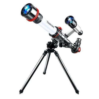 Adults Kids Monocular Telescope Floor Standing 50mm Refractor with Finder Scope & Tripod Astronomical Telescope Best Por