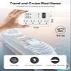 6 USB(2 USB C) Travel Power Strip- Flat Plug Extension Cord 3 Feet with 4.8A 24W USB Charging Station and 4 Outlets, 3 FT Short Extension Cord Portable for Travel Cruise Office College Dorm view 3