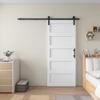 30  84 in. 5 Paneled Manufactured Wood Barn Door with Hardware Kit view 1