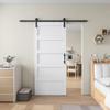 30  84 in. 5 Paneled Manufactured Wood Barn Door with Hardware Kit view 2