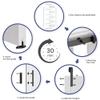 30  84 in. 5 Paneled Manufactured Wood Barn Door with Hardware Kit view 3