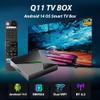 BOXPUT Q11 Android 14 TV Box Amlogic S905X4 64-bit Quad Core 8K Decoding 4K HDR 2.4/5Ghz Dual WiFi 8822CS + 1000M Ethernet TV Box 4GB + 32GB with IRI Voice Remote view 4