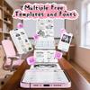 TYPONOS Sticker Printer, Mini Portable Bluetooth Thermal Printer with Multiple Templates & App Support, Inkless Print Pod for Study Notes, DIY Labels, Home School Office Usee (Rose) view 3