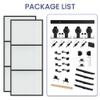 (2 Pack) 38  84 in. Metal and Frost Glass Sliding Barn Door with Installation Hardware Kit (Soft-Close Included) view 3