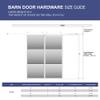 (2 Pack) 32  84 in. Metal and Frost Glass Sliding Barn Door with Installation Hardware Kit (Soft-Close Included) view 4