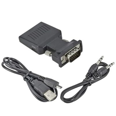 LccKaa VGA To HDMI Adapter Converter 1080P HDMI To VGA Adapter For PC Laptop Compatible With HDTV Projector Video Audio Converter(VGA TO HDMI)