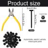 100pcs Nylon Universal Cable Tie Buckles, Nylon Multipurpose Self-Locking Zip Clips Tie Strap Holders with Pliers Suitable for Cars Motorcycles Daily Repair view 2