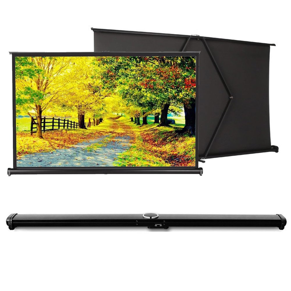 30" 40" 50" Desktop Projection Screen, Floor Standing Portable Projector Screen, for Schools Meeting Indoor, 4:3/16:9 Aspect Ratio, 1.2 High Gain Wrinkle-Free Video Projection Screens(40in/4:3)