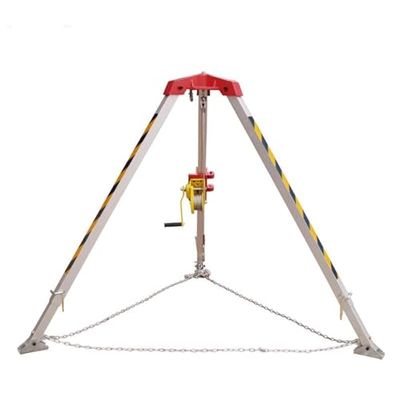 Heavy Duty Fire Rescue Tripod for Confined Spaces, Adjustable Aluminum Legs, 65' 82' 98' Winch & Safety Belt, Ideal for Narrow Space Emergency Response Kit