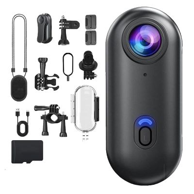 4S Body Cameras, HD 1080p/4K Pocket Action Cam, with Magnetic Clip, Waterproof Case and Bracket, Thumb Size Mount Anywhere