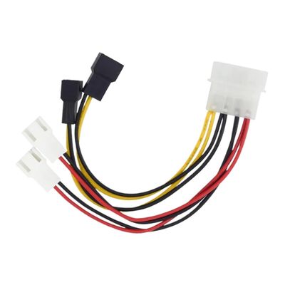 ACGTUY 1pcs 4-Pin to 3-Pin Fan Power Cable Adapter Connector 12v*2 / 5v*2 Computer Cooling Fan Cables for CPU PC Case Fan Cable