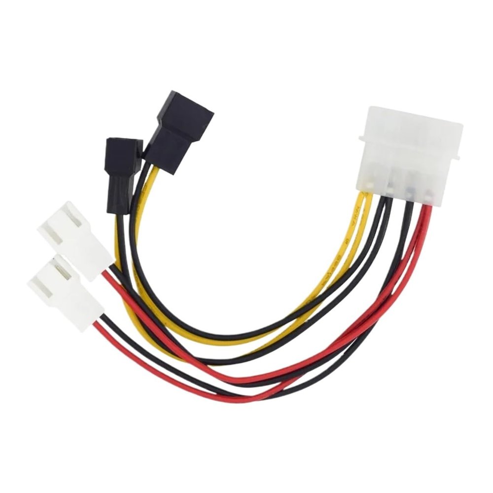 ACGTUY 1pcs 4-Pin to 3-Pin Fan Power Cable Adapter Connector 12v*2 / 5v*2 Computer Cooling Fan Cables for CPU PC Case Fan Cable
