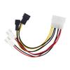 ACGTUY 1pcs 4-Pin to 3-Pin Fan Power Cable Adapter Connector 12v*2 / 5v*2 Computer Cooling Fan Cables for CPU PC Case Fan Cable view 1