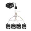 ACGTUY 1pcs 4-Pin to 3-Pin Fan Power Cable Adapter Connector 12v*2 / 5v*2 Computer Cooling Fan Cables for CPU PC Case Fan Cable view 3