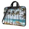 15.6 Inch Laptop Shoulder Bag For Men Women,Waterproof Briefcase Messenger Bag Hawaiian Surfer On Wavy Laptop Sleeve Bag W/Strap Handle view 1