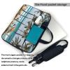 15.6 Inch Laptop Shoulder Bag For Men Women,Waterproof Briefcase Messenger Bag Hawaiian Surfer On Wavy Laptop Sleeve Bag W/Strap Handle view 3