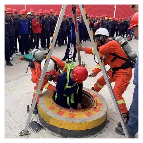 Adjustable Confined Space Rescue Tripod for Firefighting - Self-Locking Device, Fall Arrest Kits, Lifting Equipment, Durable and Reliable Rescue Gear