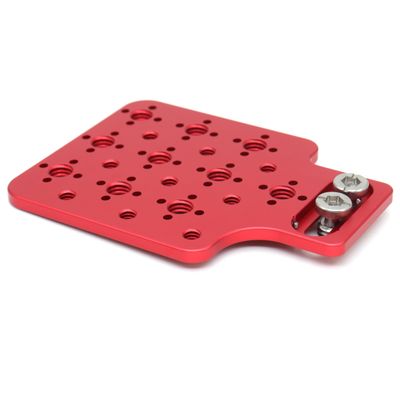 SZYingXian Camera Expansion Plate, Universal Metal Cheese Board, Camera Easy Plate with 1/4 and 3/8 Screw Holes for Sony ARRI RED Teradek DSLR (Red)