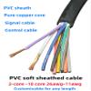 100 Meter 15 13 17 18 AWG Power Cord 2 3 4 5 6 7 8 10 12 core PVC sheathed Pure Copper core Control Wire(7 cores,17 AWG 1..0mm2) view 2