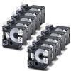 10PK 24mm D1 Standard Tape Labels Works with 53713 450 Duo Printers Black On White Laminated Labels Tape Compatible with Label Printer view 1