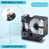 10PK 24mm D1 Standard Tape Labels Works with 53713 450 Duo Printers Black On White Laminated Labels Tape Compatible with Label Printer view 2