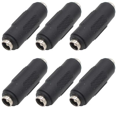 AIMHDUTY 12V DC Power Connector Adapter, 6-Pack 12/24V DC Female to Female Barrel Connector for Led Strip CCTV Security Camera Cable Wire Ends