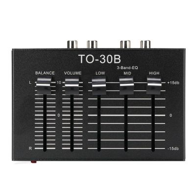 Heayzoki Phono Preamp with 3 Band EQ 2 Channel, Digital Sound Equalizer for Record Player, 12dB High Mid Low Tone Adjustment, Balanced Volume Control, 5V Powered Supply