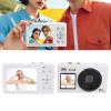 Zunate 5K Dual Screen Digital Camera, 80MP Vlog Photography Camera with 18X Digital Zoom Flash, Portable WiFi Autofocus Cameras for,Campus,Travel (White) view 2