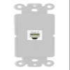 RiteAV Phone Wall Plate - 1 Port RJ11-RJ12 Telephone Jack Cover Faceplate - Rocker [Gray/Gray] view 1