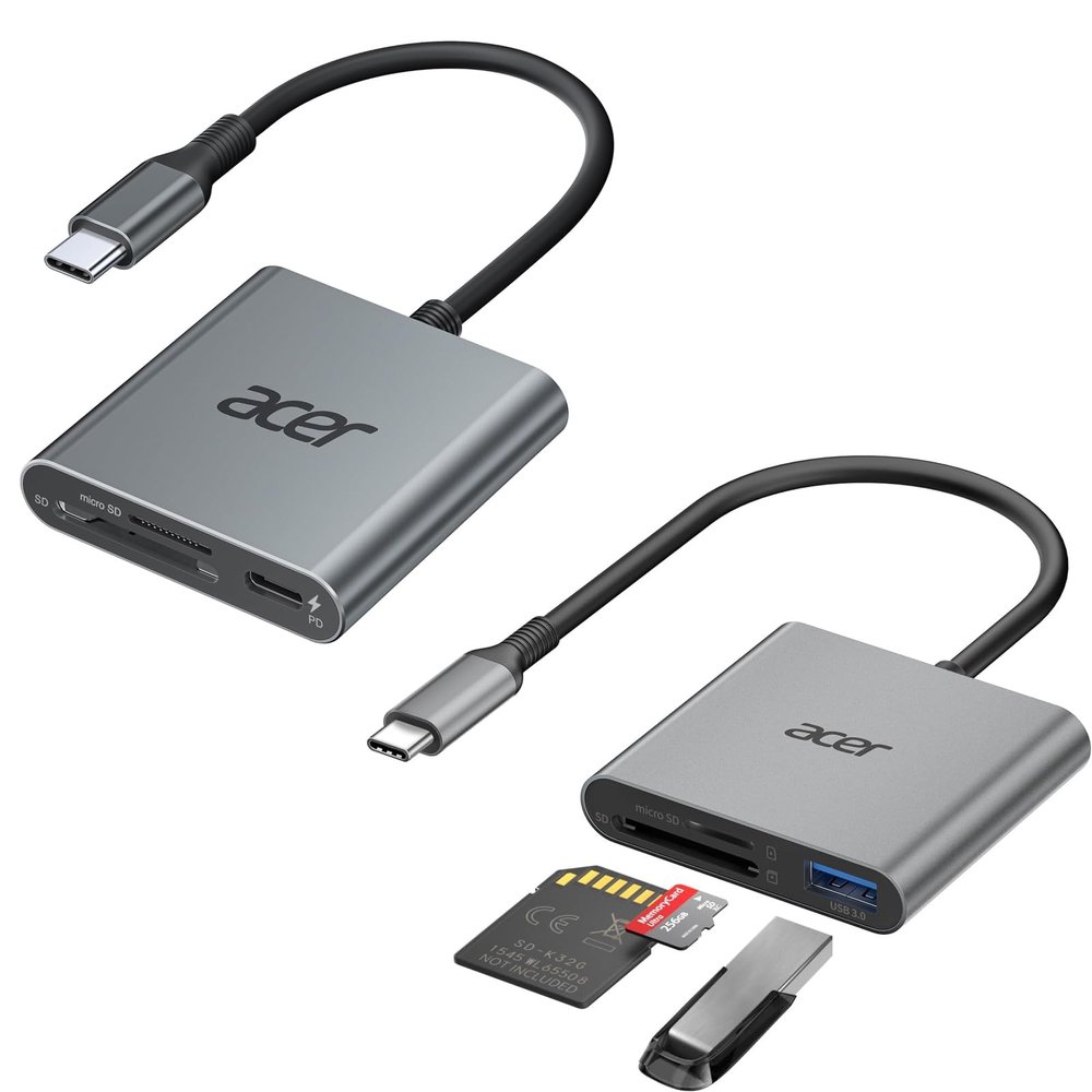 3 in 1 SD 4.0 Card Reade Bundle with 3 in 1 SD Card Reader USB C