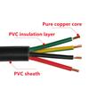 1m RVV Flexible Cable 2-16 Core 20-26 AWG PVC Sheathed Copper Wire Black for Power Control(0.3MM 22AWG,6 cores) view 4