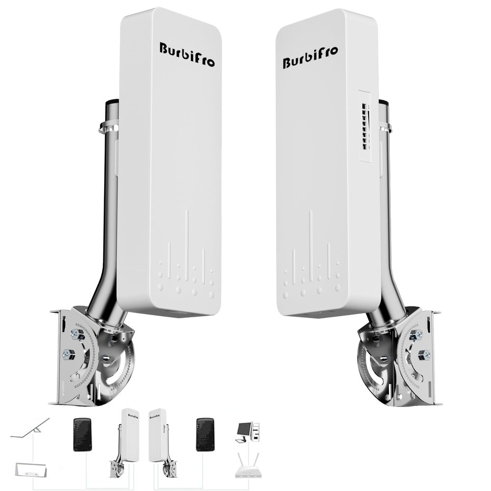 Point to Point Starlink Internet Outdoor Long Range Transmission with Sliver Mount for Starlink Gen 3 Router, Starlink WiFi Extender, 5.8GHz 3KM 1000Mbps 18dBi High Gain Antenna, 2 Pack