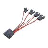 ACGTUY Cable Adaptor 4 Pin to Small 4Pin Power Splitter Adapter Extension Cable for Hard Disk Cooling Fan CDROM 12.5CM(One Point) view 2