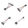 ACGTUY Cable Adaptor 4 Pin to Small 4Pin Power Splitter Adapter Extension Cable for Hard Disk Cooling Fan CDROM 12.5CM(One Point) view 3